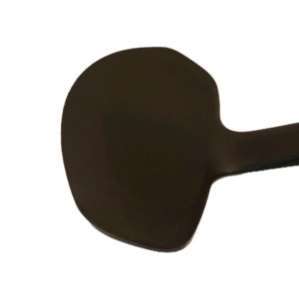 Kuhn Rikon Heat Resistant Turner Spatula, Black Plastic Handle, Solid